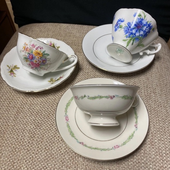 other Other - All 6 pieces Set China Cup Saucer Set 2 3/4"